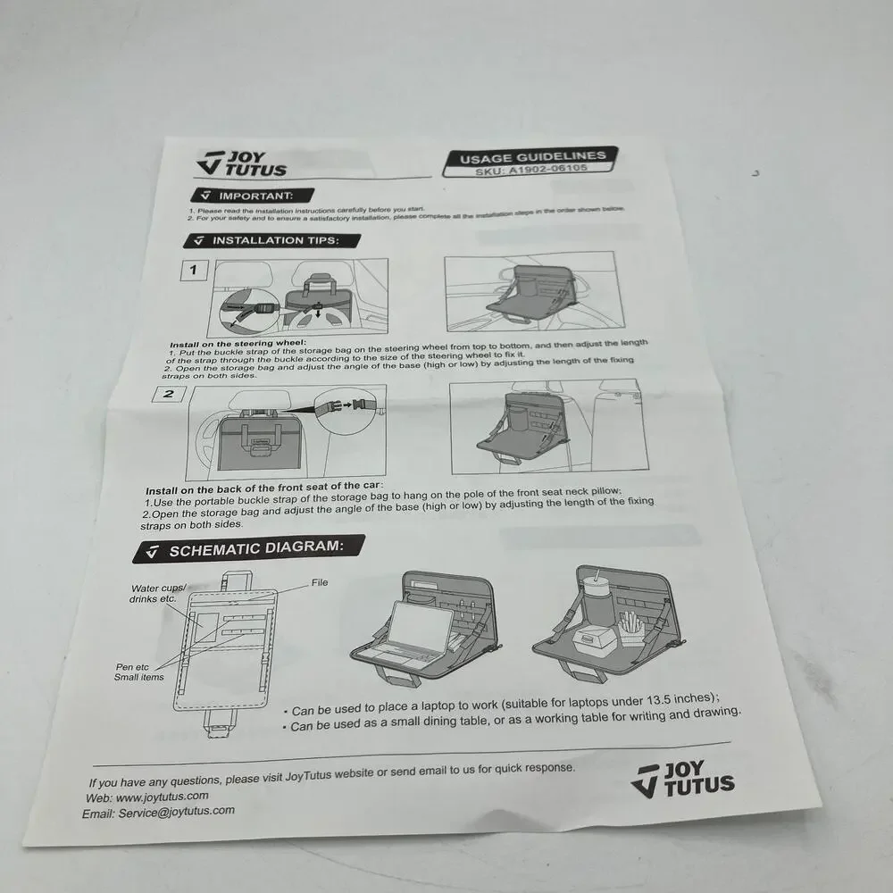 3 in 1 Steering Wheel Eating Tray Upgraded(16.1 * 10 inch), Car Back Seat Laptop - Picture 7 of 7
